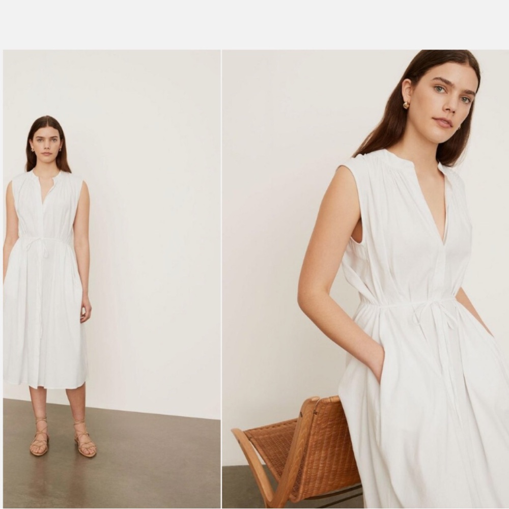 Vince White Midi Dress